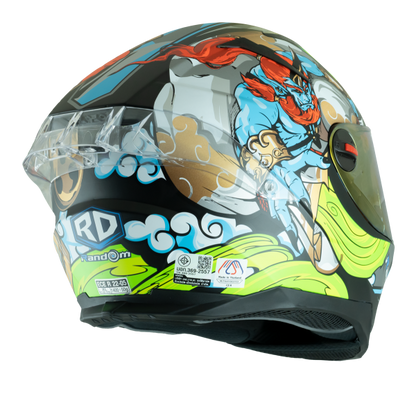 RD CZR Full Face Helmet - Thunder (Matte Black)