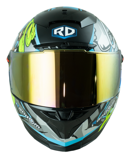 RD CZR Full Face Helmet - Thunder (Matte Black)