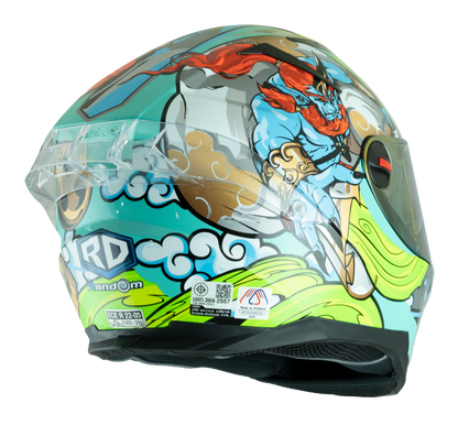 RD CZR 全罩式頭盔 - 雷神 (藍色)