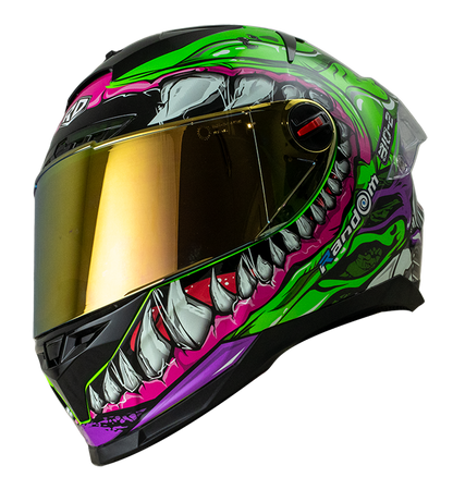 RD CZR Full Face Helmet - Venom (Neon Green)