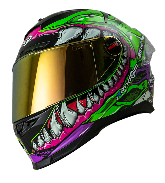 RD CZR Full Face Helmet - Venom (Neon Green)