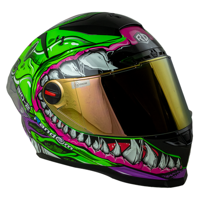 RD CZR Full Face Helmet - Venom (Neon Green)