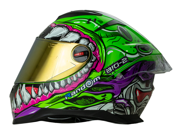 RD CZR Full Face Helmet - Venom (Neon Green)