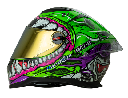 RD CZR Full Face Helmet - Venom (Neon Green)