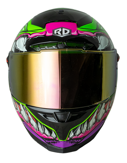 RD CZR Full Face Helmet - Venom (Neon Green)