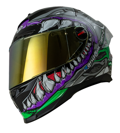 RD CZR Full Face Helmet - Venom (Grey)