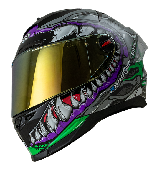 RD CZR Full Face Helmet - Venom (Grey)