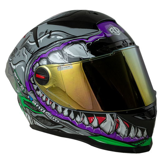 RD CZR Full Face Helmet - Venom (Grey)