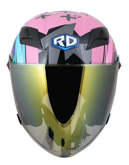 RD Air Force 1 開面式頭盔- 小丑女 (黑粉紅)