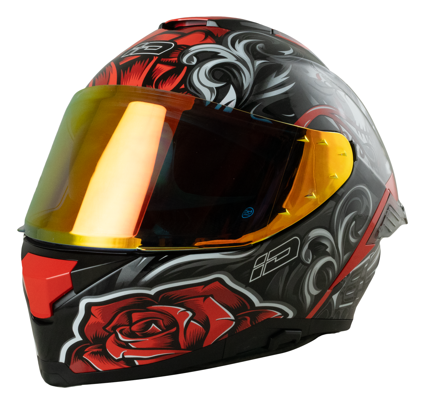 ID ZRO Full Face Helmet - Forever (Black Red) Motorcycle Helmet