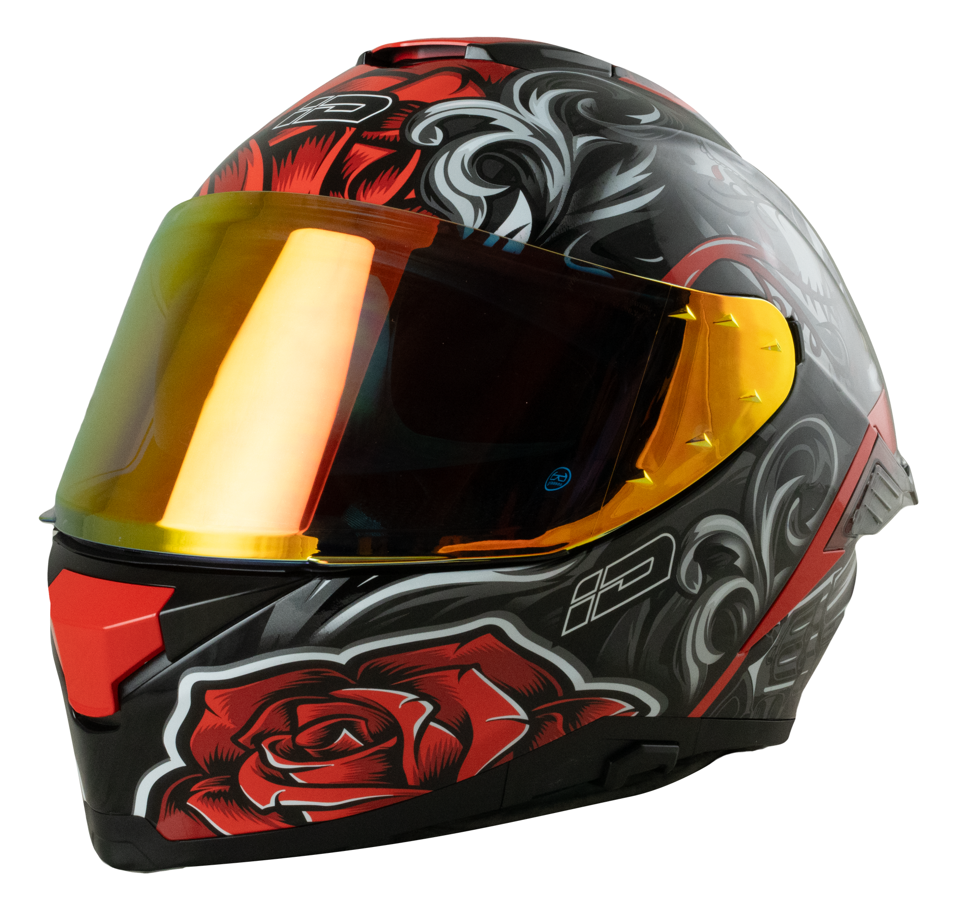 ID ZRO Full Face Helmet - Forever (Black Red) Motorcycle Helmet