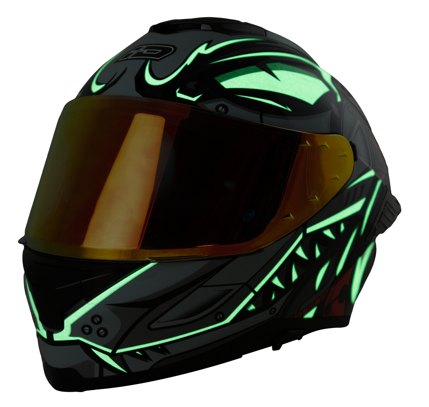 ID ZRO Full Face Helmet - Neon (Matte Black)