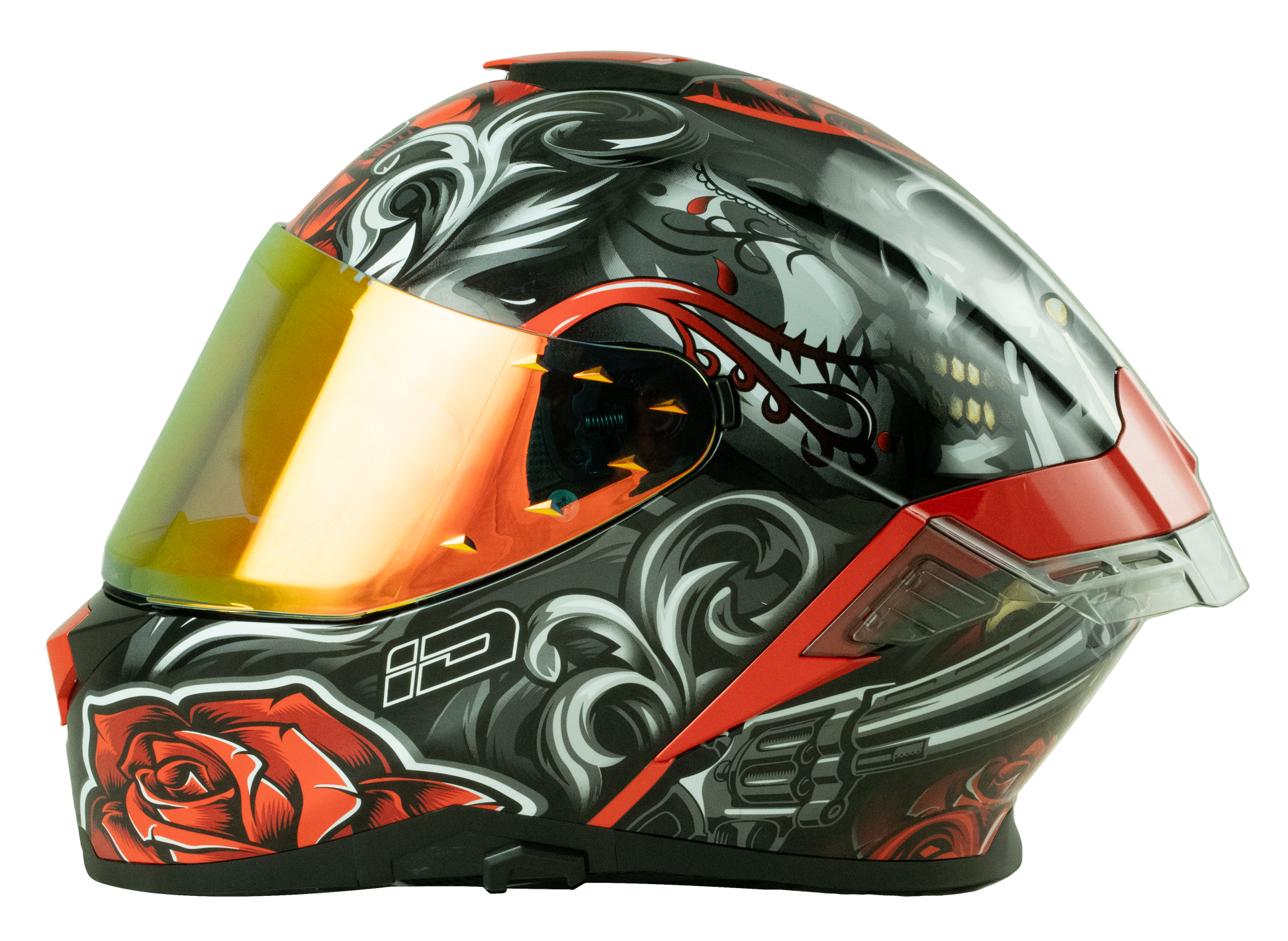 ID ZRO Full Face Helmet - Forever (Black Red) Motorcycle Helmet